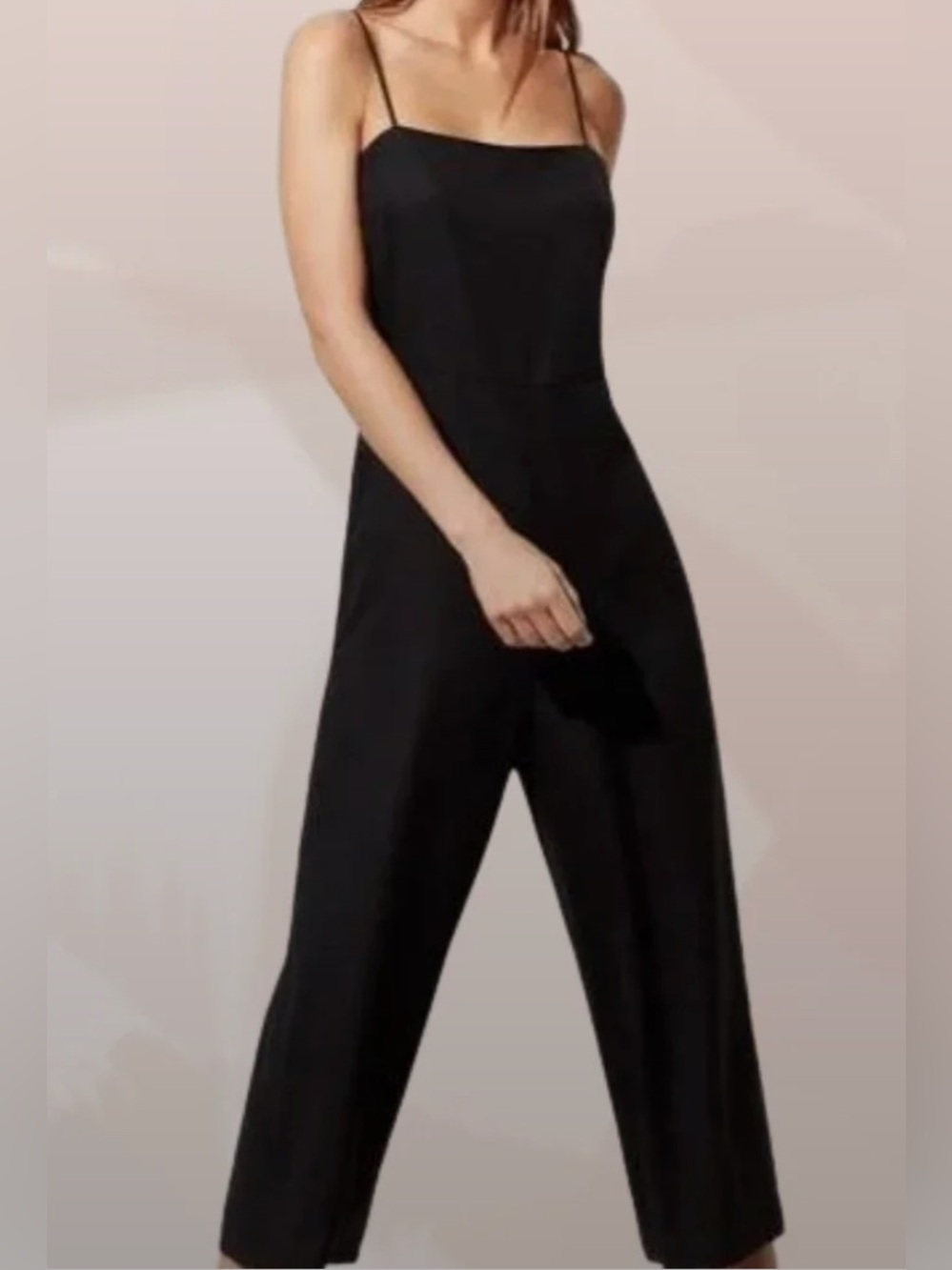 Aritzia Babaton Wide Leg Straight Neckline Jumpsuit